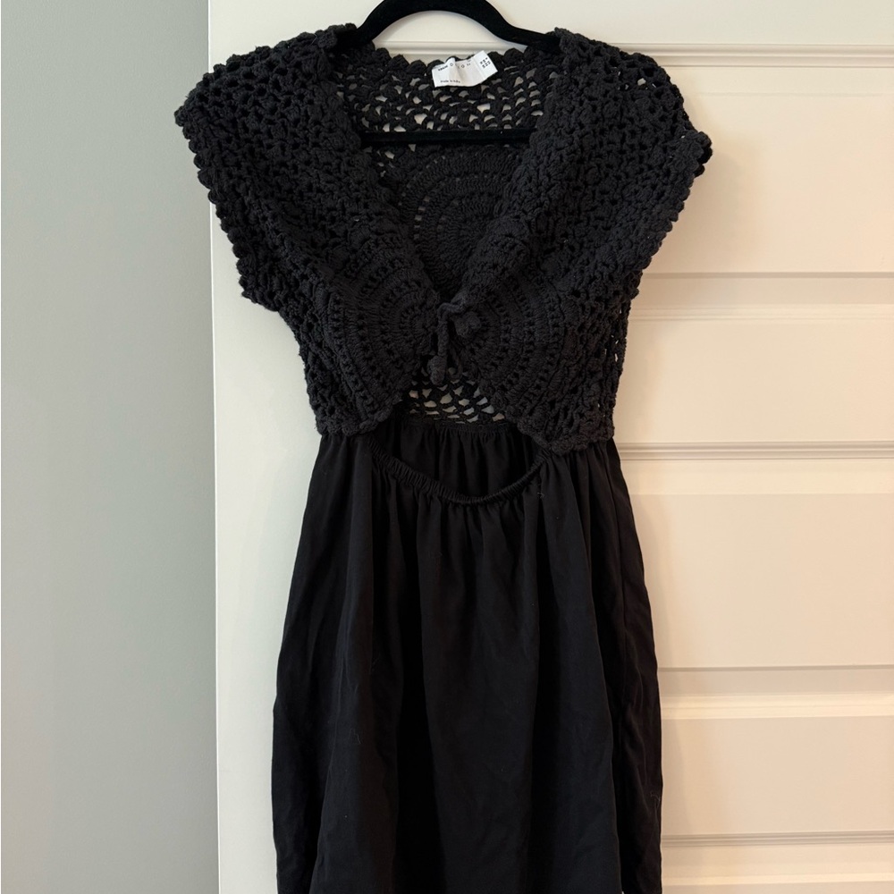 ASOS Elegant Black Crochet Dress